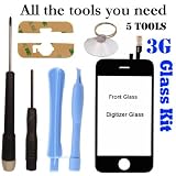 Apple Iphone 3g Digitizer Touch Screen Replacement GLASS + 7 Piece Tool Kit + Adhesive Strip - All you need to repair your broken glass