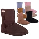 Bearpaw Women's Suede & Shearling Sheepskin 8 Inch Boot - Style 410
