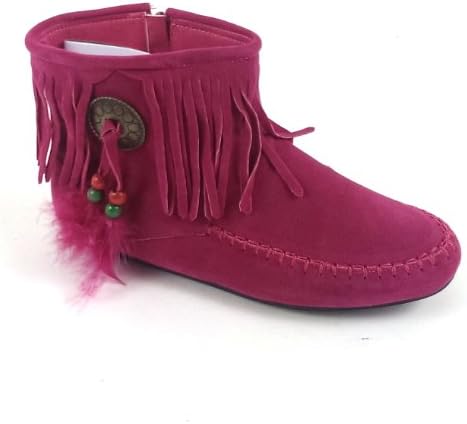 Forever Womens Fuchsia Fringe Boots 7 M US