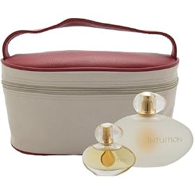 Intuition by Estee Lauder for Women 3 Piece Set Includes: 0.5 oz Eau de Parfum Spray + 3.4 oz Fragrant Deodorant Spray + Cosmetic Bag