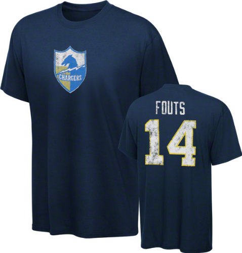 San Diego Chargers Youth Blue Reebok Dan Fouts Name & Number T-Shirt