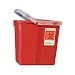 Office Products : UMISRHL100990 - Biohazard Sharps Container W/Clear Hinged Lid, 8 Qt., Red
