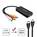 RCA to HDMI Converter, RuiPuo Composite AV to HDMI Adapter Support 1080P, PAL/NTSC Compatible with WII, WII U, PS one, PS2, PS3, STB, Xbox, VHS, VCR, Blue-Ray DVD Players, TV and Projector