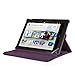 GMYLE(R) Purple 360 Degree Rotating PU leather Folio Stand Case Cover for Nook HD+ Plus 9 inches Barnes & Noble e-book Reader Tablet (Multi Angle- Vertical/Horizontal and Wake up Sleep Function)