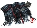 Burberry 100% Cashmere Dark Blue Scarf