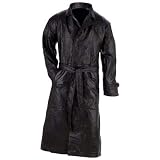 Giovanni Navarre Leather Trench Coat - S