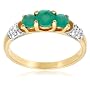 10k Yellow Gold Emerald Ring w/ Diamond Accent