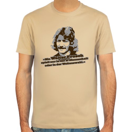 T-Shirt Walter Frosch ::: Farbauswahl: skyblue, sand oder weiß ::: Fußball-Kult