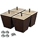 AORYVIC Wood Furniture Legs 3 inch Sofa Legs Pack of 4 Square Couch Legs Brown Mid-Century Modern Replacement Legs for ArmchairRecliner Coffee Table Dresser Sideboard (3 inch)