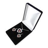 NFL Cincinnati Bengals Reversible Crystal Heart Pendant and Earrings in Satin Box
