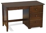 Windsor Solid Wood Computer Desk in Antique Walnut (Assembled)
