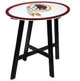 Washington Redskins Wooden Pub Table With Glass Top