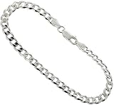 Sterling Silver 1/4 In. (6.6 Mm) Medium Curb Link Chain, Nickel Free