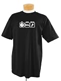 Eat Sleep Freefall T-shirt Apparel Item #2 (White or Black), SMALL, BLACK