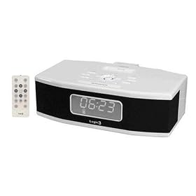 Logic3 iStation Alarm Clock Radio for iPod - White