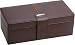Dulwich Brown Leather with Orange Lining Watch Cufflink Box