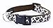 Medium White/Brown Leopard Dog Collar: 3/4