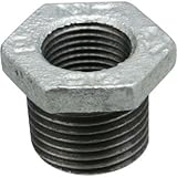 ブッシング 可鍛鋳鉄製管継手(白) (1/2B×3/8B)×21L BU