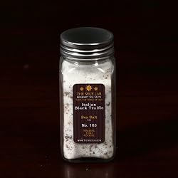 Italian Black Truffle Sea Salt a Gourmets Delight - in Spice Bottle