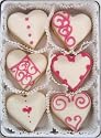 Beautiful Sweets Romantic Hearts Organic Cookies, 8 Cookies