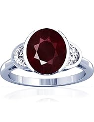 Platinum Oval Cut Ruby Three Stone Ring (GIA Certificate)