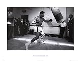 Muhammad Ali - heavy bag Beautiful MUSEUM WRAP CANVAS Print with Added BRUSHSTROKES Unknown 32x24