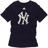 MLB Boy's New York Yankees Better Logo Short Sleeve Tee, Navy, Large