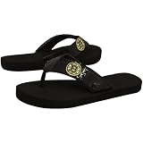 NHL Boston Bruins Ladies Black Sequin Strap Flip Flops (5/6)