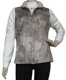 Womens Sueded Zip Front Vest in Wheat by Alfred Dunner