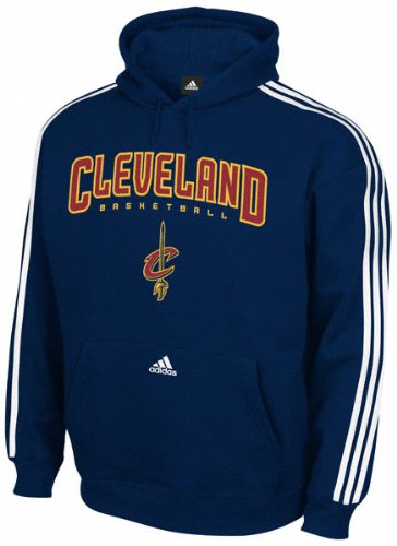 NBA Cleveland Cavaliers Represent 3 Stripe Hood (Navy, XX-Large)