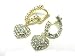 Gold Delicate Crystal Puffy Heart Drop Earrings Fashion Jewelry