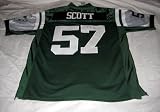 Bart Scott Autographed New York Jets Jersey W/PROOF Picture of Bart Signing for Us