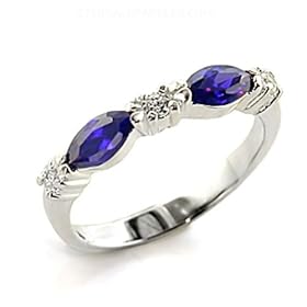 Jewelry - Tanzanite CZ Sterling Silver Ring by Eternal Sparkles