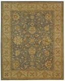Safavieh Antiquities Collection AT312A Handmade Blue and Beige Hand-Spun Wool Area Rug, 8-Feet 3-Inch by 11-Feet