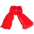 Light Sheer Thin Crinkle Long Scarf Wrap 68x23 Red