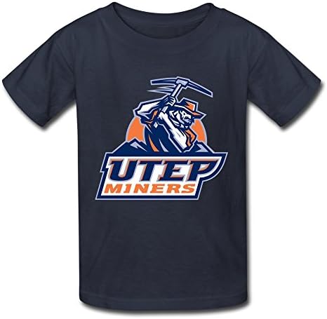 Leberts Youth UTEP Miners Kids Boys And Girls Short Sleeves T-Shirt M Navy