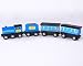 Blue Train with Tender and 2 Coaches fits Thomas Wooden Railway Brio and other track and sets