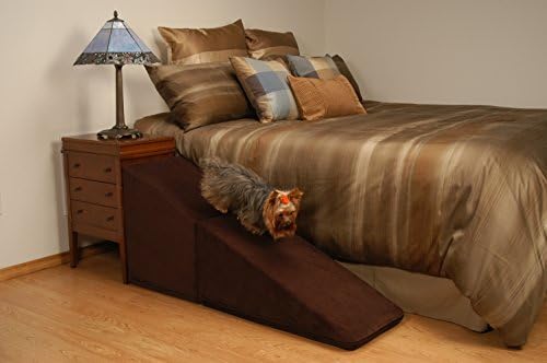 PuppyStairs 2-Piece Ramp -Chocolate Suede. All covers are removable, machine washable; Foam is Industrial grade high-density foam, which firmly supports Pets up to 60 pounds