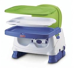 Fisher-Price Healthy Care Deluxe Booster Seat - Blue/Green/Gray