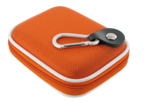 rooCASE Med Nylon Hard Shell (Orange) Case for Canon PowerShot SD960IS Digital Camera Silver