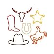 Silly Bandz Wild West - 24 Pack
