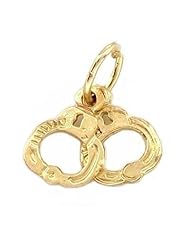 Handcuffs Charm 14k Gold 8mm