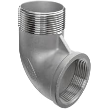 Stainless Steel 304 Cast Pipe Fitting, 90 Degree Street Elbow, Class 150, NPT Male X Female