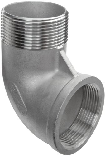 Merit Brass Stainless Steel 304 Cast Pipe Fitting, 90 Degree Street Elbow, Class 150, 1/4