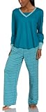 Dockers Women's Reversible V-Neck Striped PJ Set