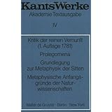 kritik der reinen vernunft german edition