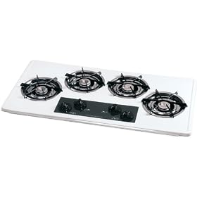 Frigidaire : FGC36C4AW 36in Gas Cooktop - White (Black Accents)