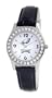 NFL Women's EA20017 Philadelphia Eagles "Game Day Dazzler" Black Leather Watch