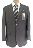 Caravelli Mens SB 2 Button Solid Gray Suit - Size 54R