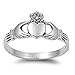 Sterling Silver Women's Claddagh Heart Hand Ring Cute 925 Band 9mm Size 5 (RNG12713-5)